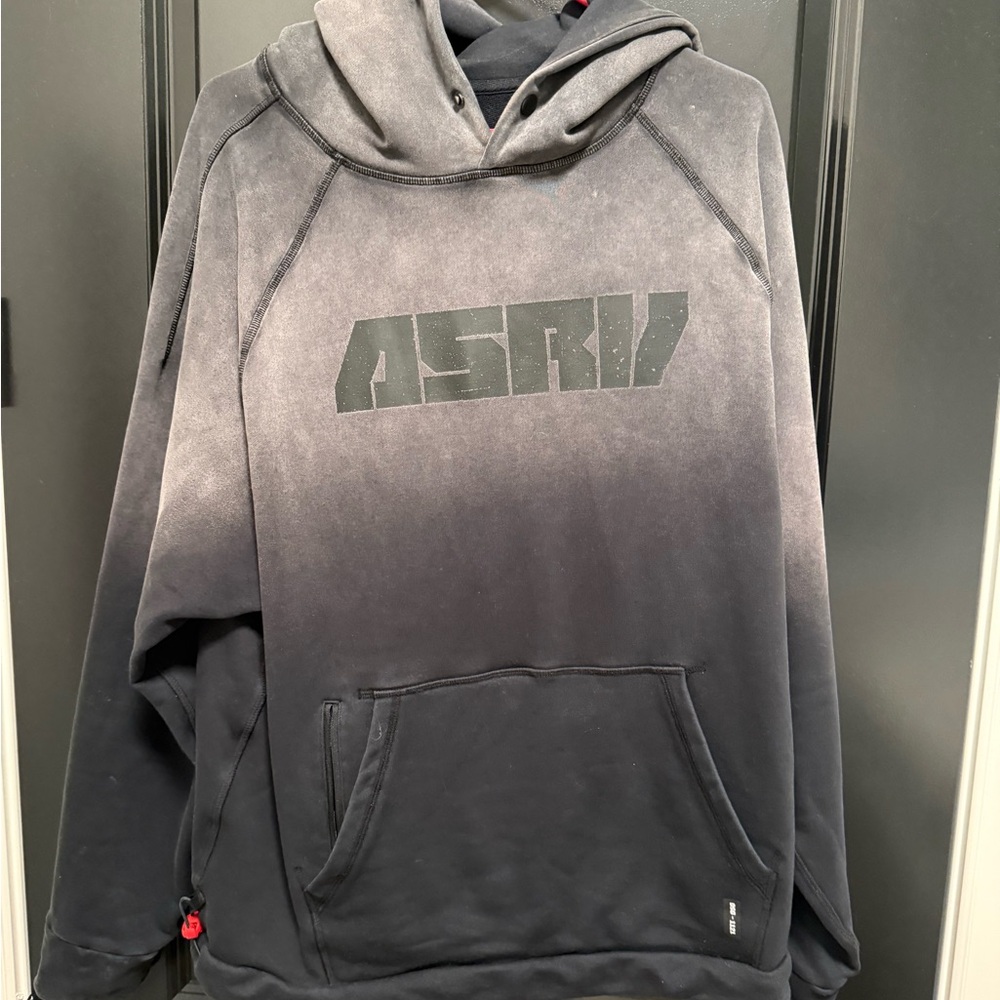 ASRV Men's Ombre Charcoal-to-Black Crewneck Hoodie